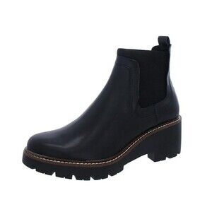 Aqua College Womens 6.5 M Black Leather Demi Waterproof Ankle Booties NIB LO5